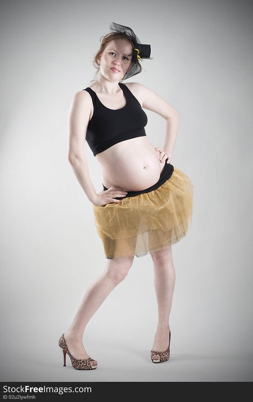 Fun Portrait Of Beautiful Prego Woman