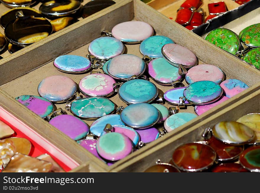 Jewelry on a market stall