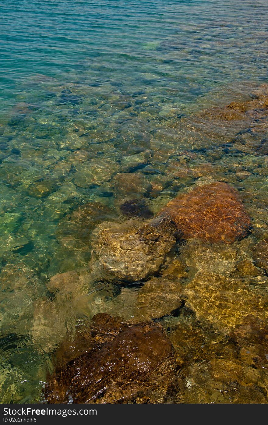 Rocks in water