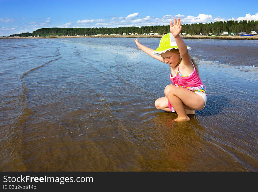 Girl and the sea.