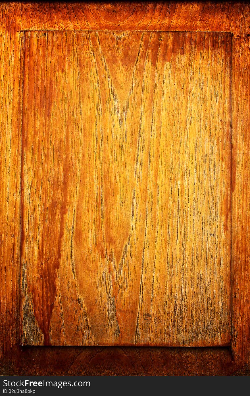 Take from old classic wood door surface