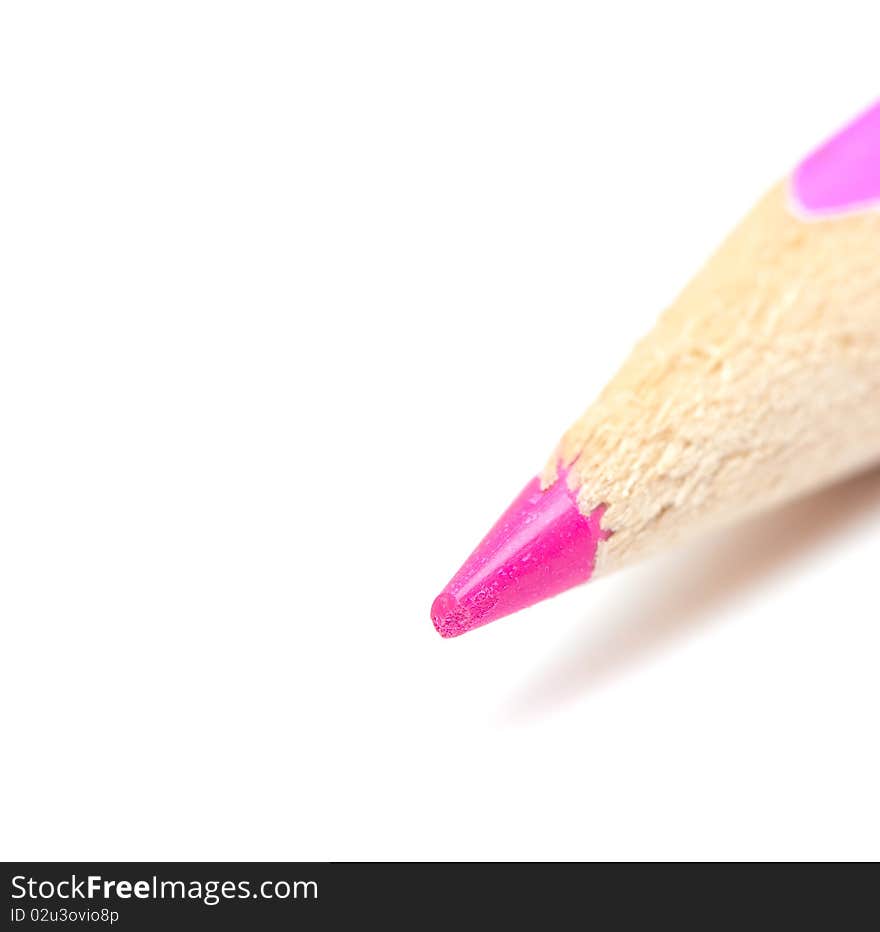 Colored pencils isolated on a white background. studio. picture.