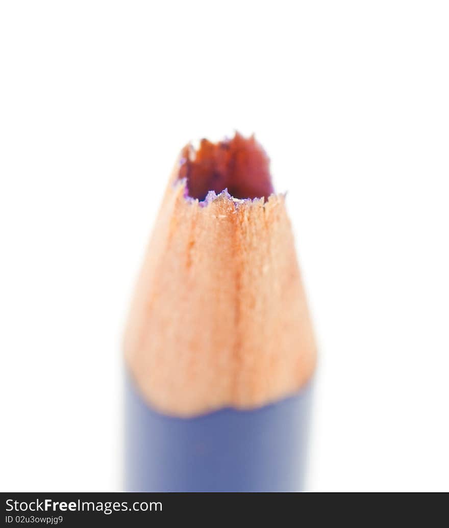 Colored pencils isolated on a white background. studio. picture.