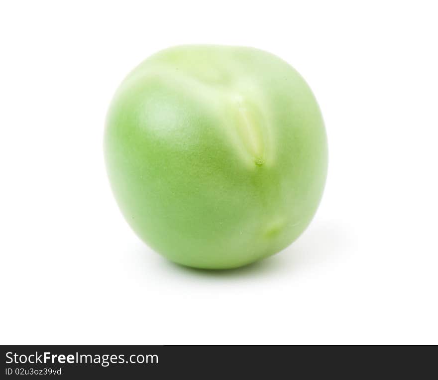 Fresh green peas isolated on a white background. studio photo