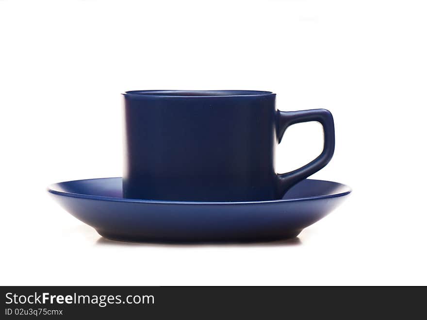 Composition of the coffee cups on a white background isolated. studio photo