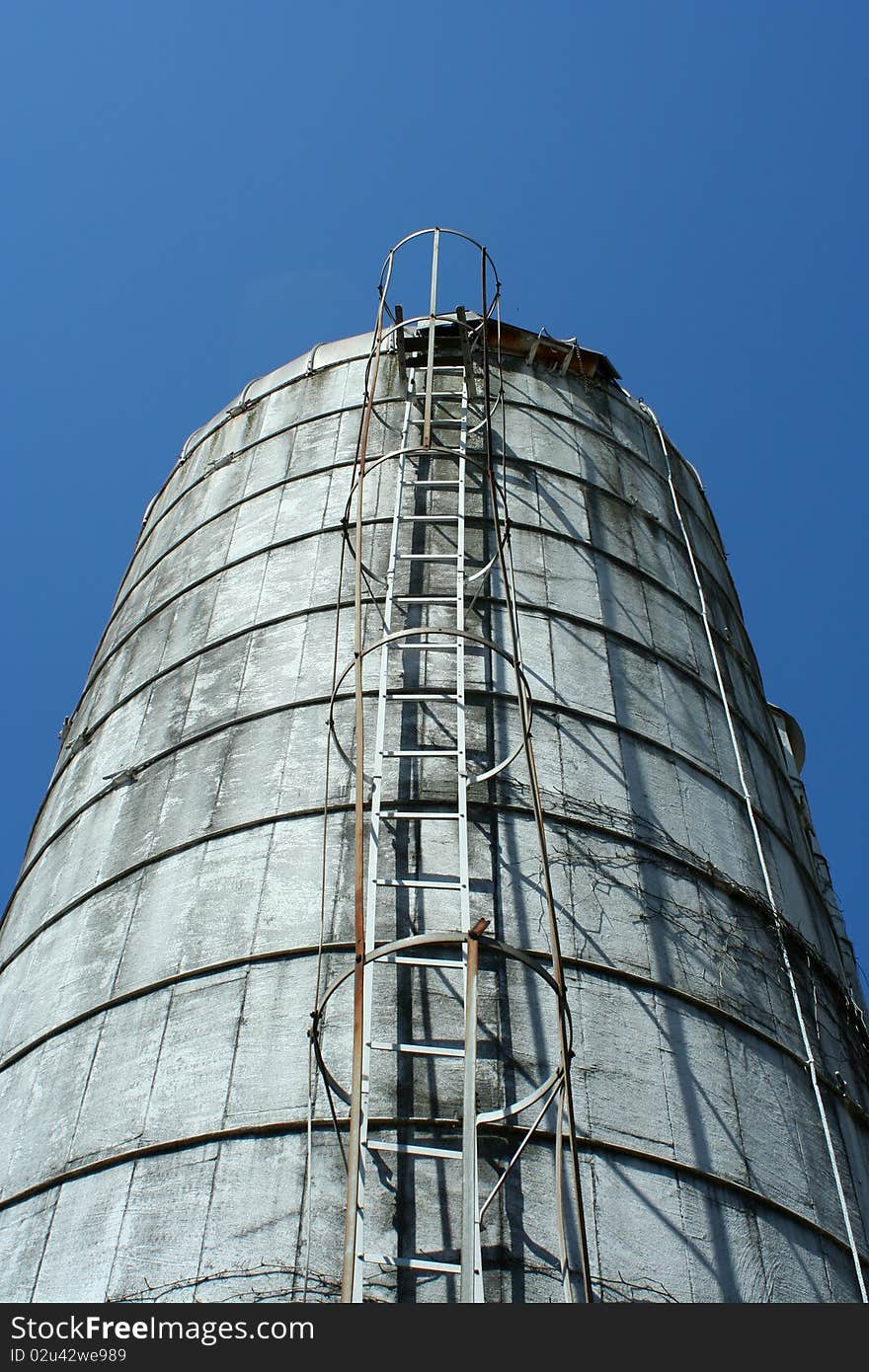 Looking Up A Grain Silo