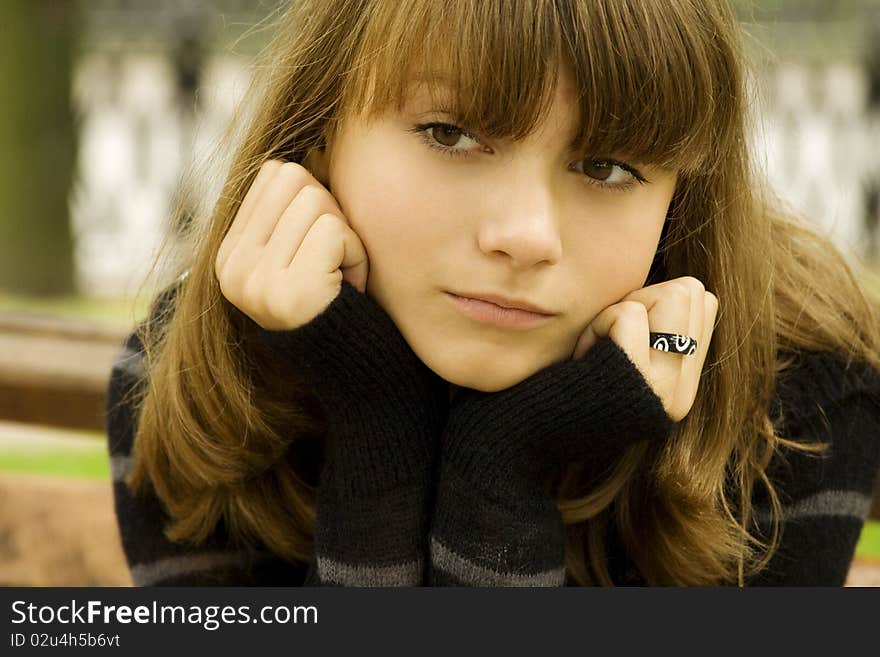 Beautiful Girl In A Park