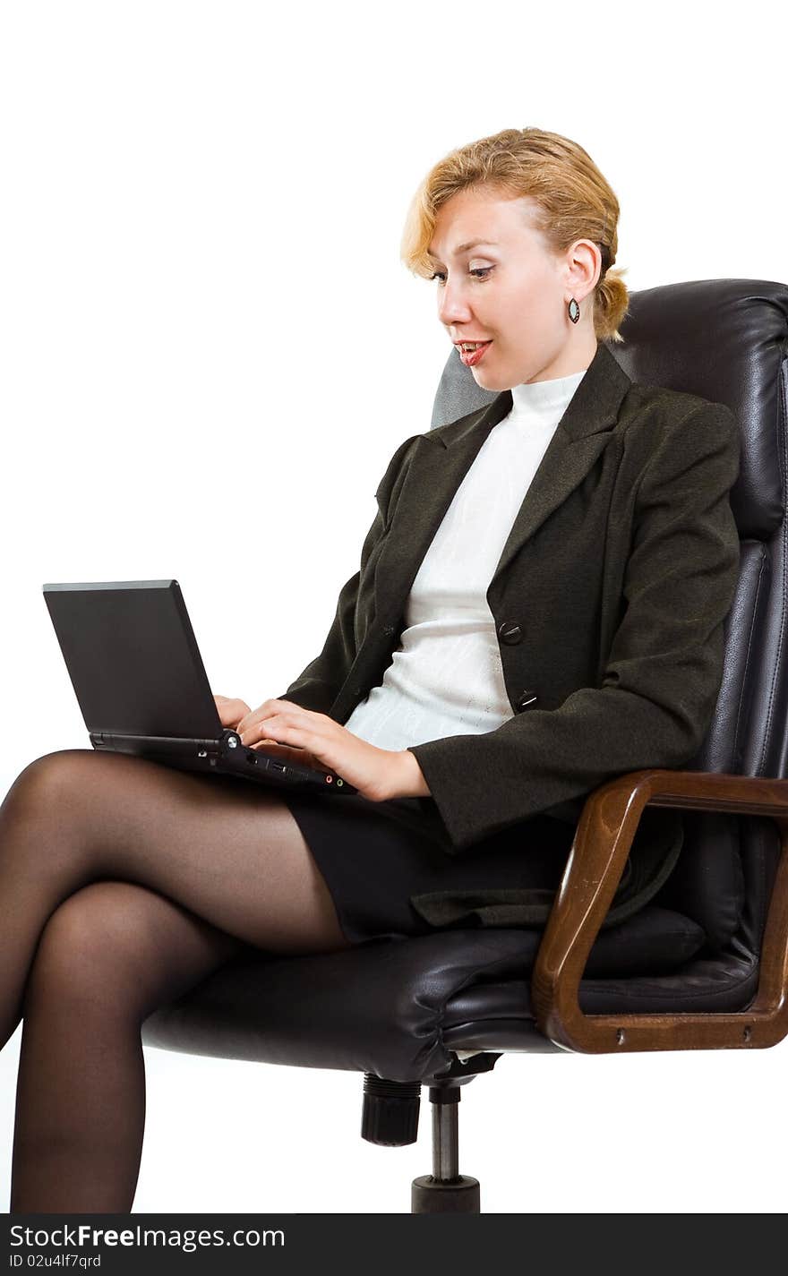 Business woman with laptop