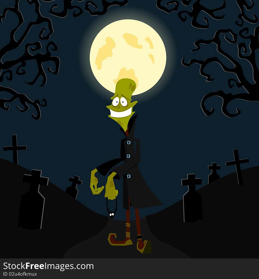 The Zombie Against The Moon