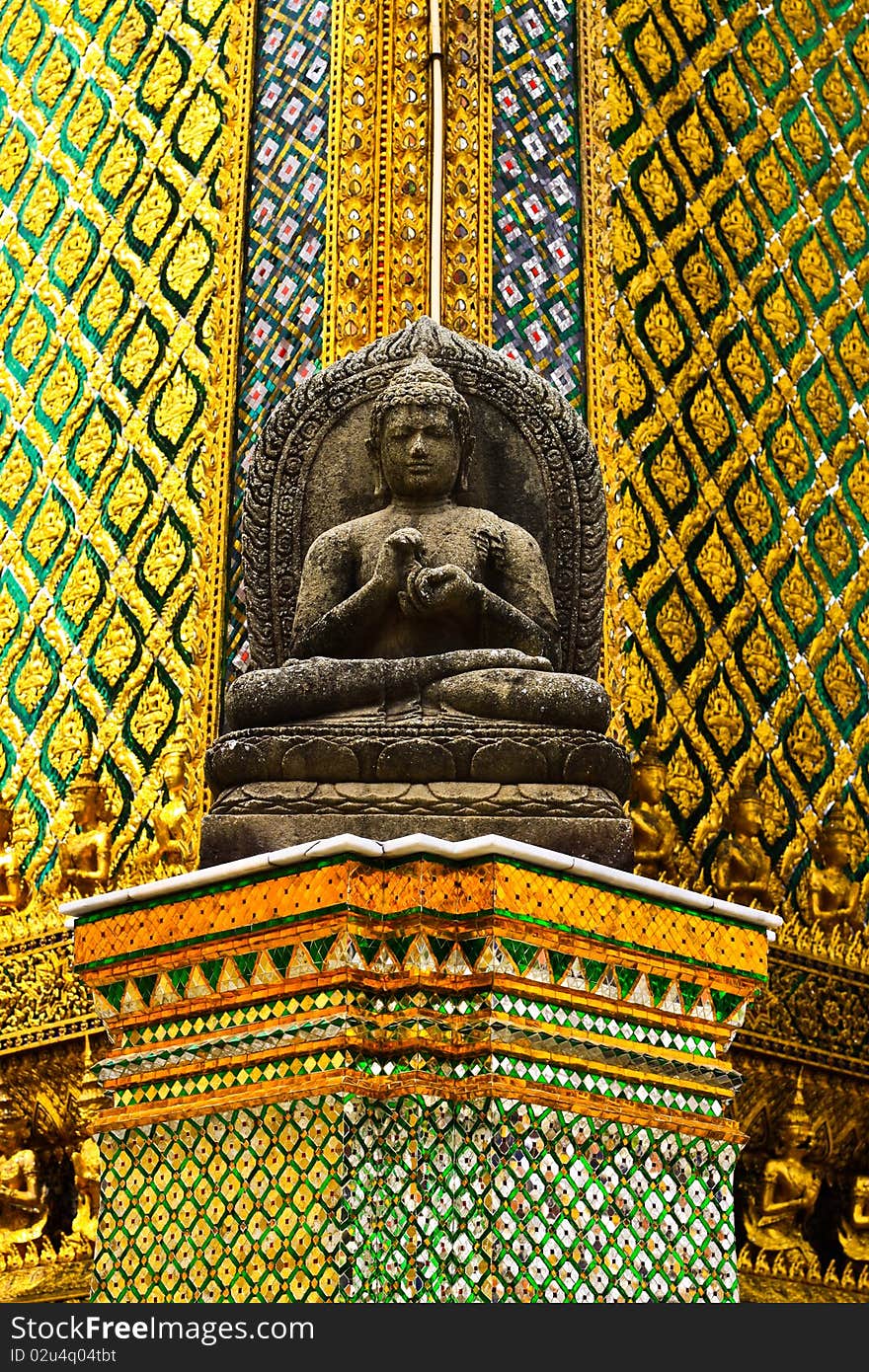 Buddha statue in the temple,thailand