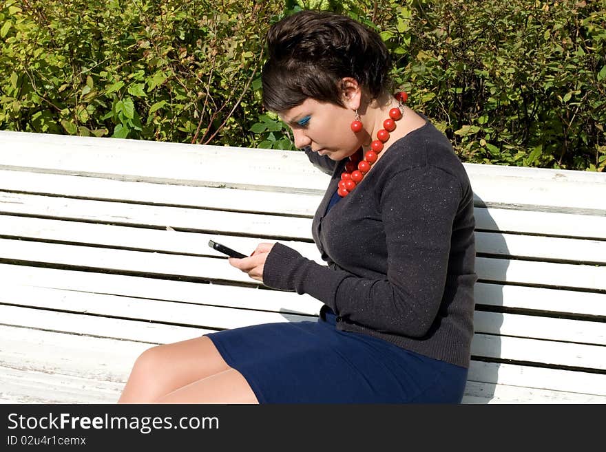 A girl talking by phone