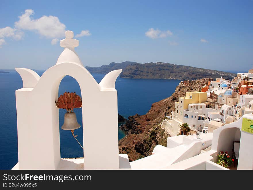 Landscape view in Santorini