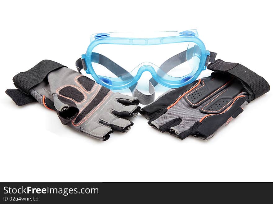 Protective goggle and gloves