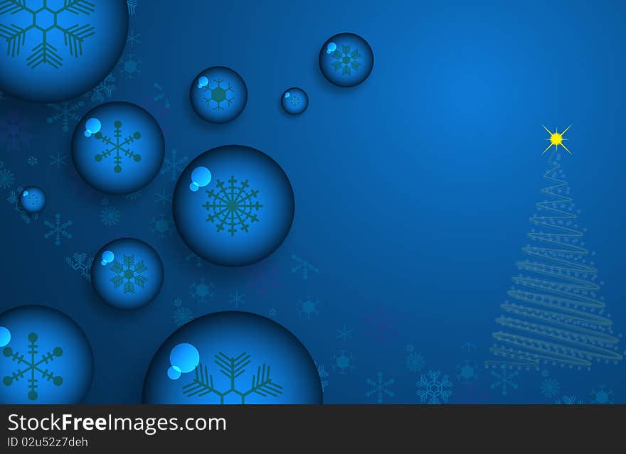 Christmas balls with snowflakes. Vector EPS10 illustration