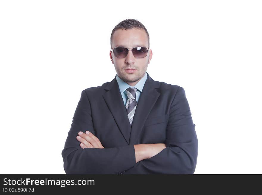 Young businessman with sunglasses