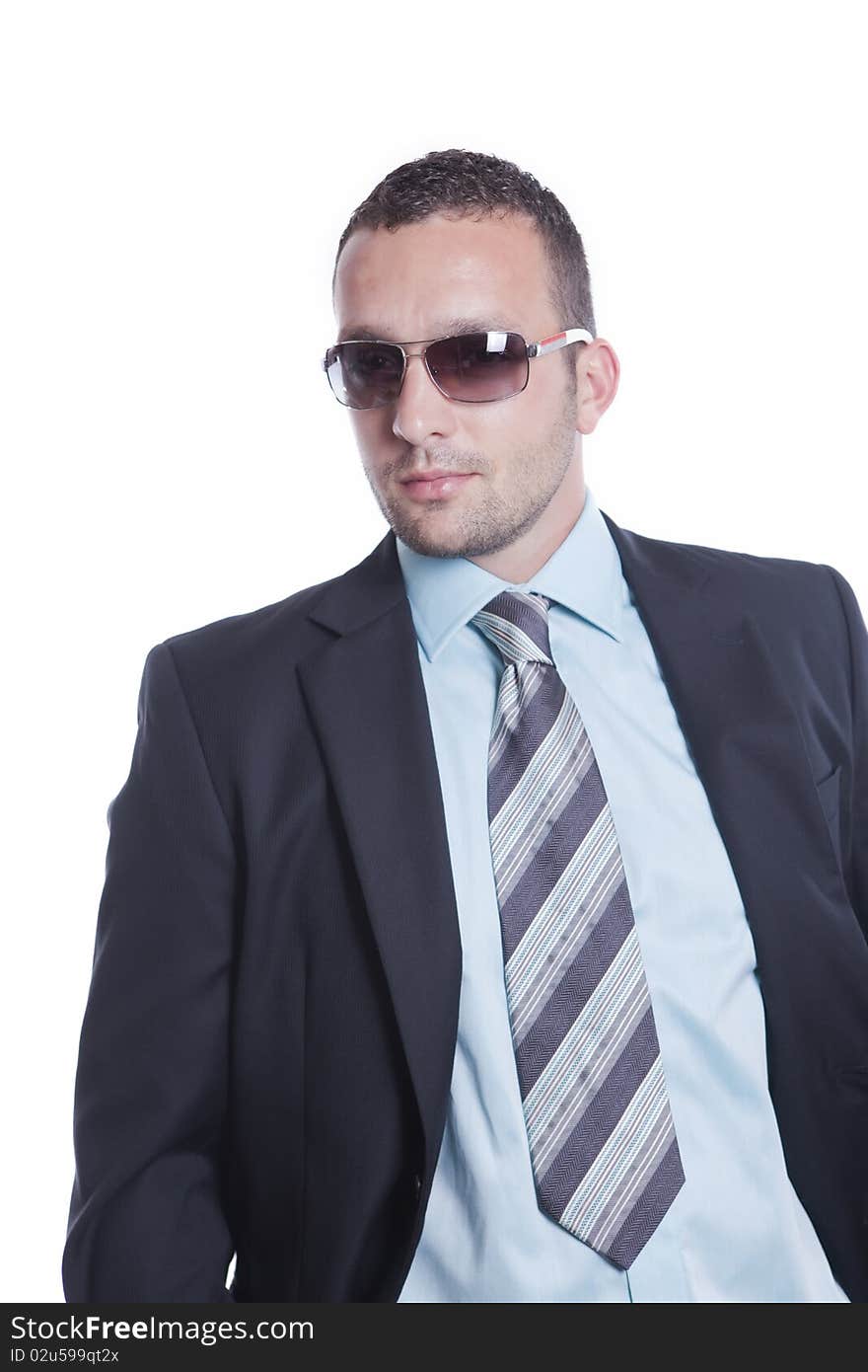 Young businessman with sunglasses