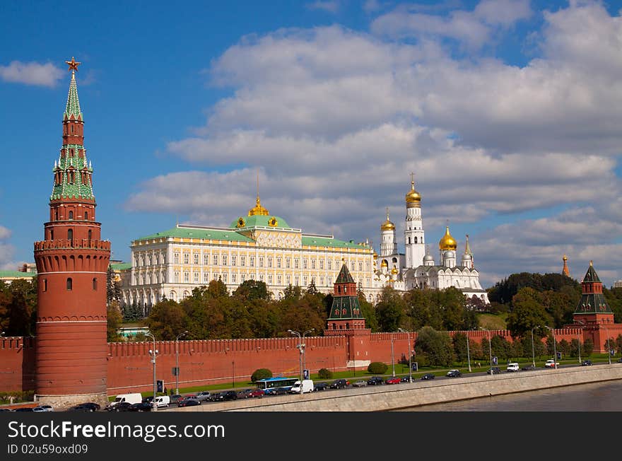 Beautiful kind to the Kremlin with Red Square