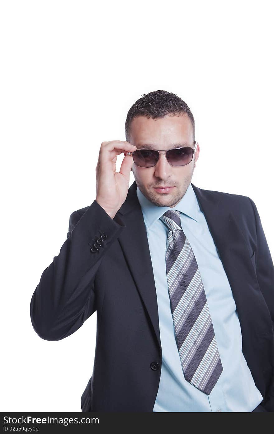 Young businessman with sunglasses