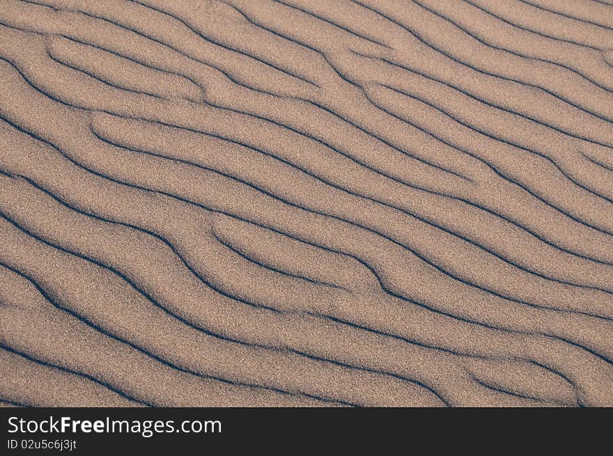 Texture - sandy surface with the ripples formed by wind. Texture - sandy surface with the ripples formed by wind