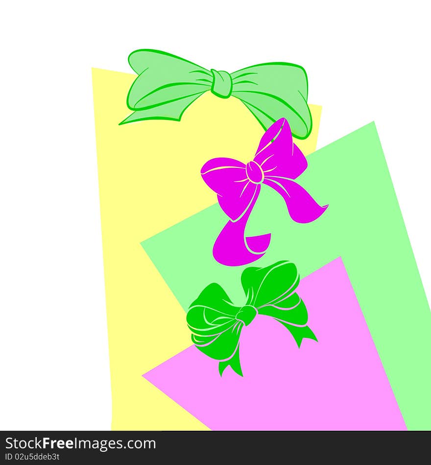 Colored gift bags on white background