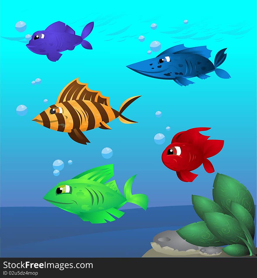 Cartoon fish assorted