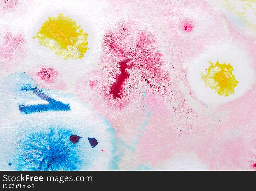 Colorful abstract background of ink painting