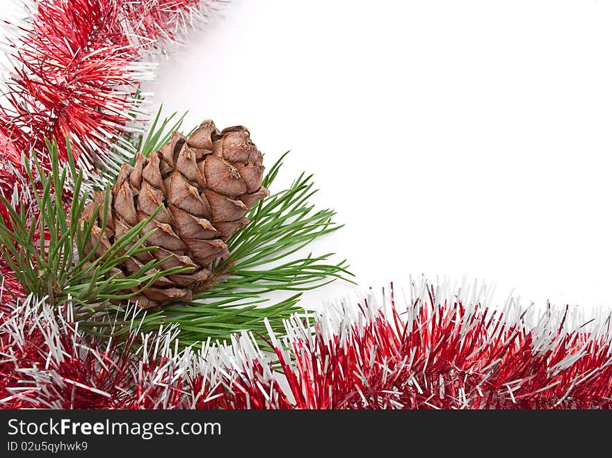 Christmas decoration on white background