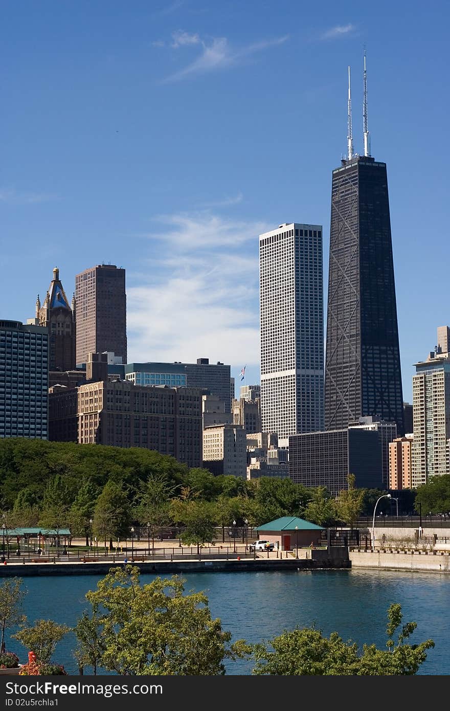 View of downtown chicago buildings