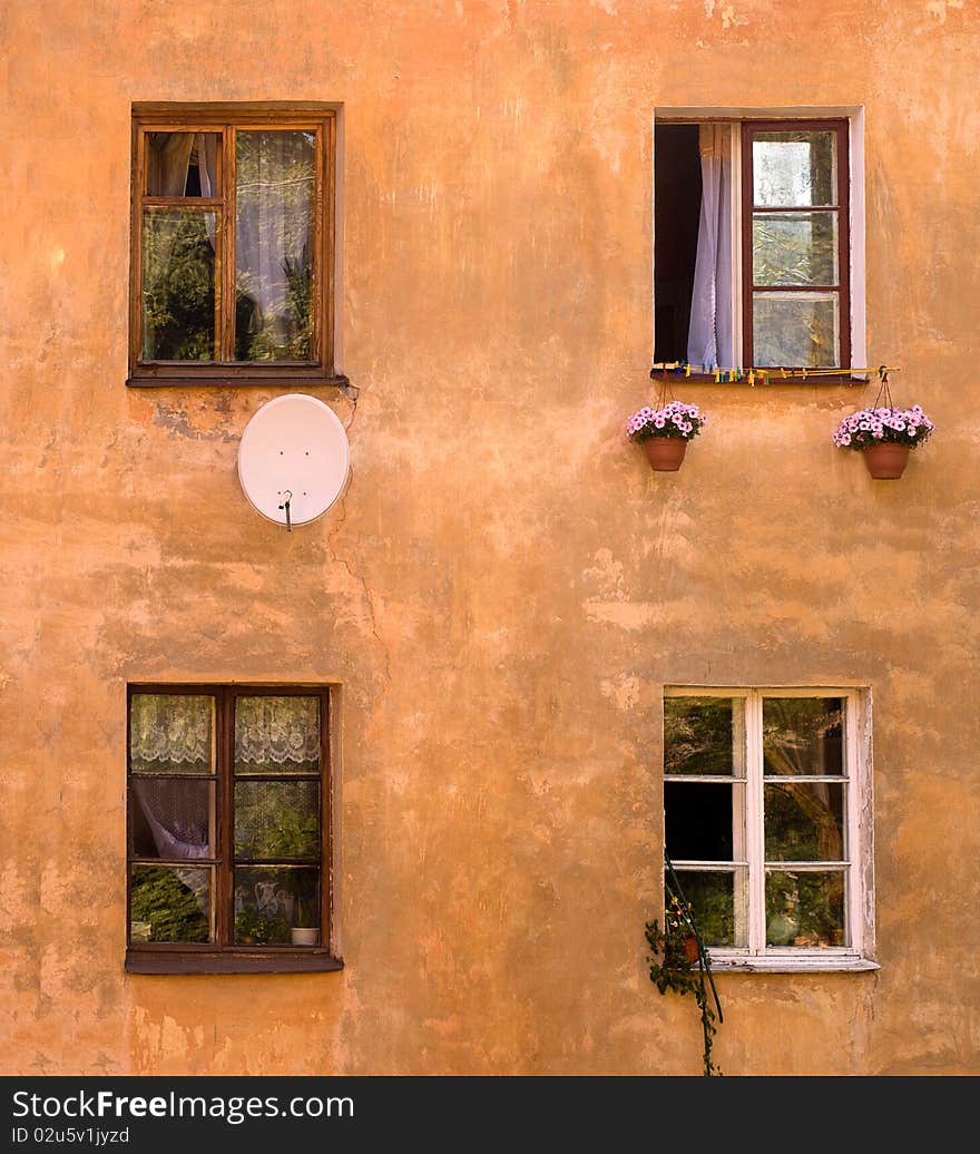 Old house windows