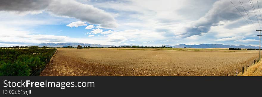 Pasturelands in the heat of summer