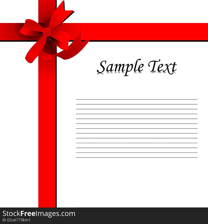 Vector template with ribbon