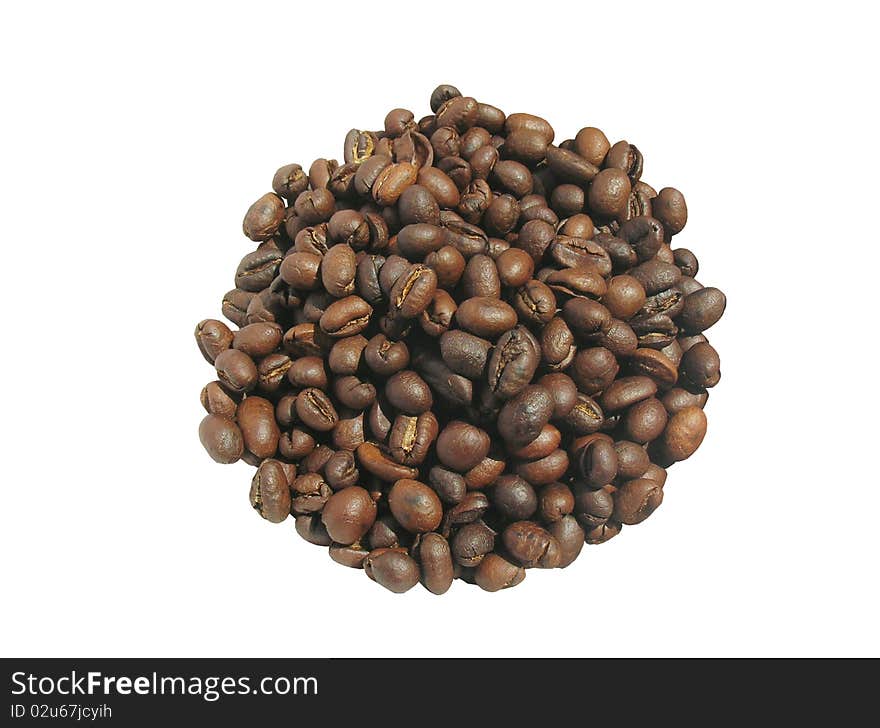 Coffe Beans Isolated On White Background. Coffe Beans Isolated On White Background