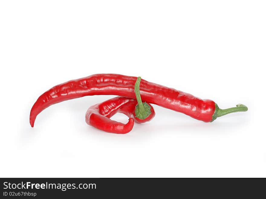 Chili Pepper On White