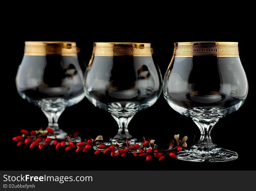 Studio shot of Glass of liqour on black background. Studio shot of Glass of liqour on black background.