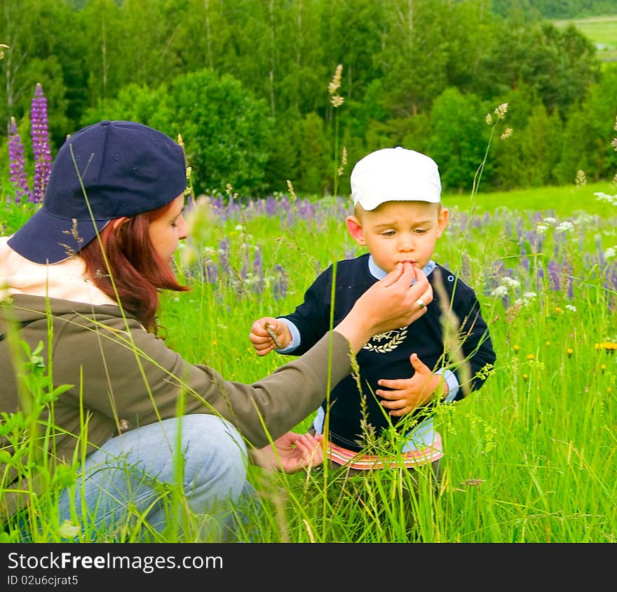 Mother and son