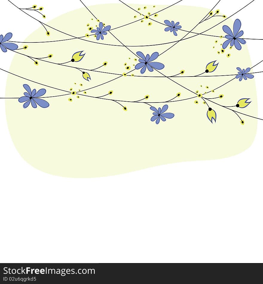 Colorful Spring flowers . Vector illustration