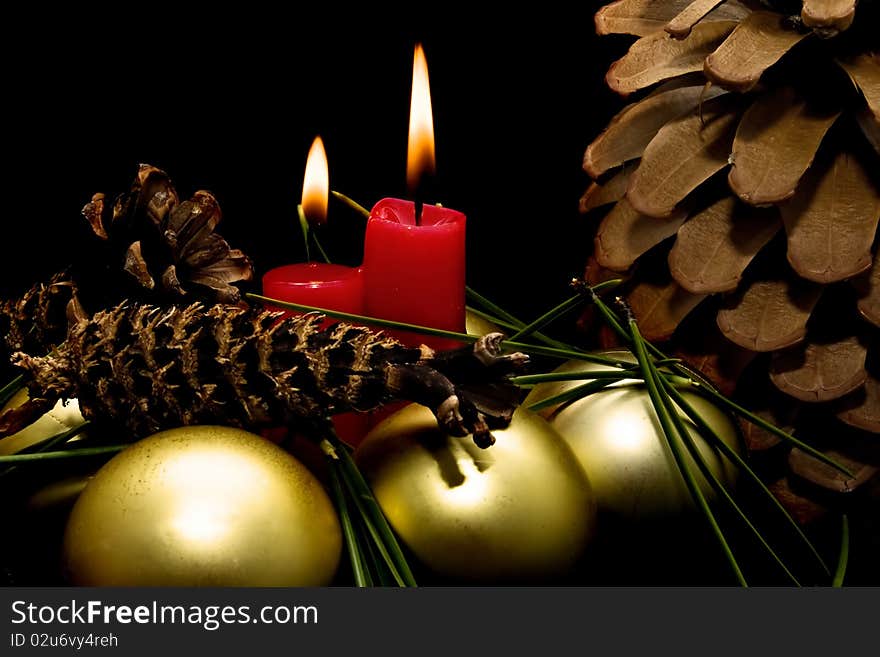 This picture is a postcard of congratulations, mainly by candles on a black background. This picture is a postcard of congratulations, mainly by candles on a black background