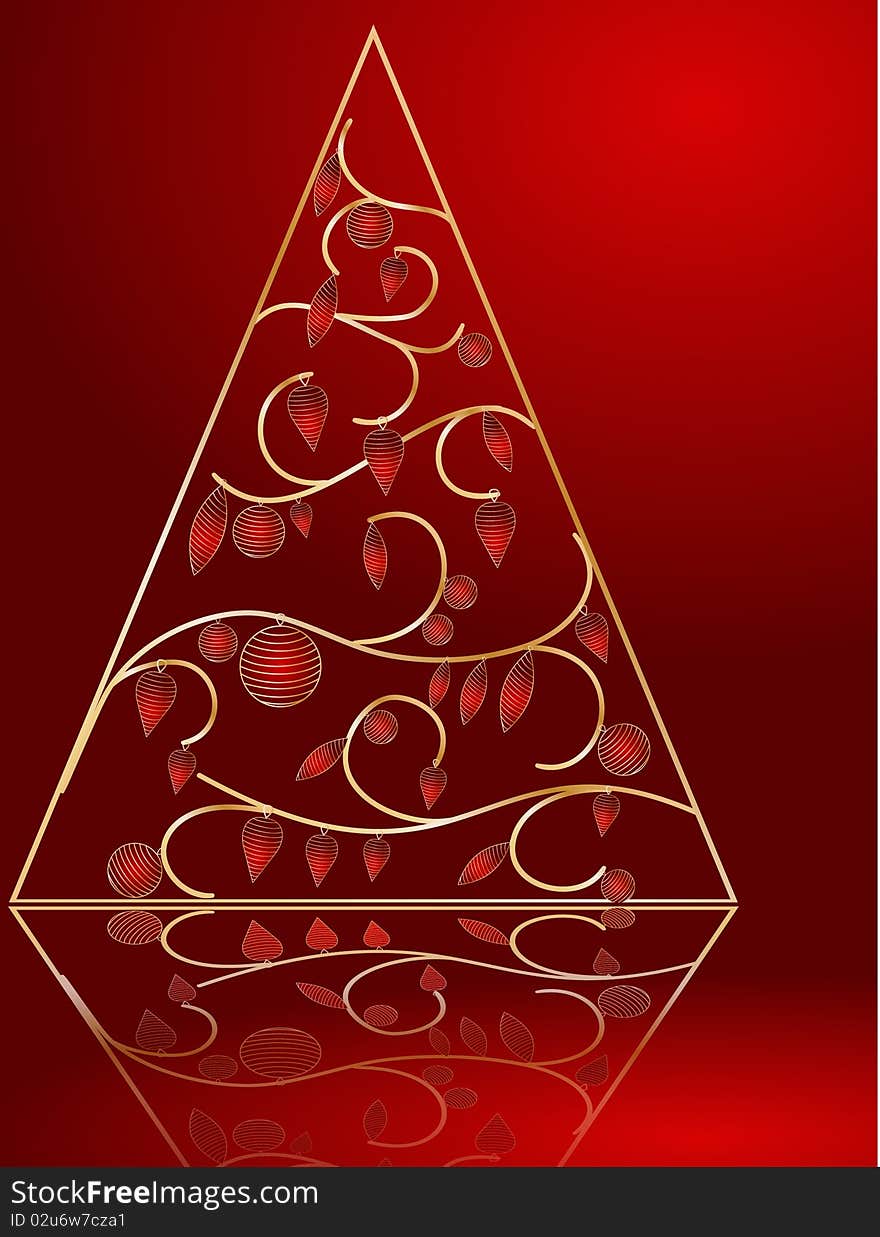 Christmas tree decorative abstraction background. Christmas tree decorative abstraction background