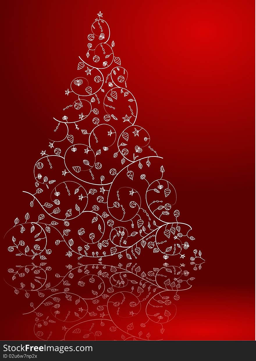 Christmas tree decorative abstraction background. Christmas tree decorative abstraction background