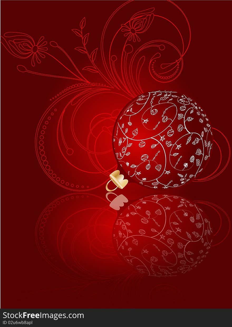 Christmas ball decorative abstraction background. Christmas ball decorative abstraction background