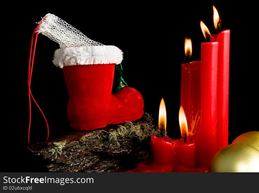 This picture is a postcard of congratulations, mainly by candles on a black background. This picture is a postcard of congratulations, mainly by candles on a black background