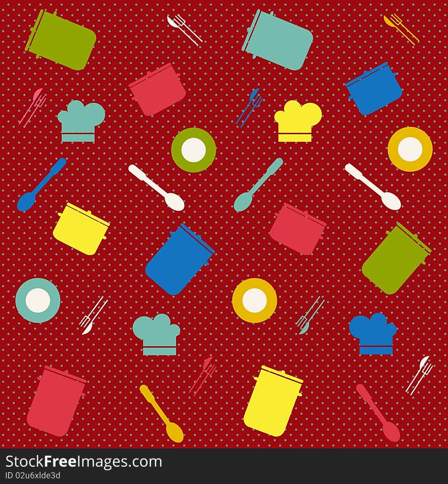 Kitchen seamless background