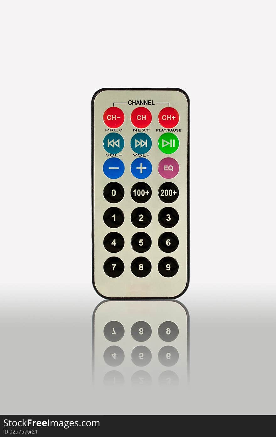 Mini remote control and white background