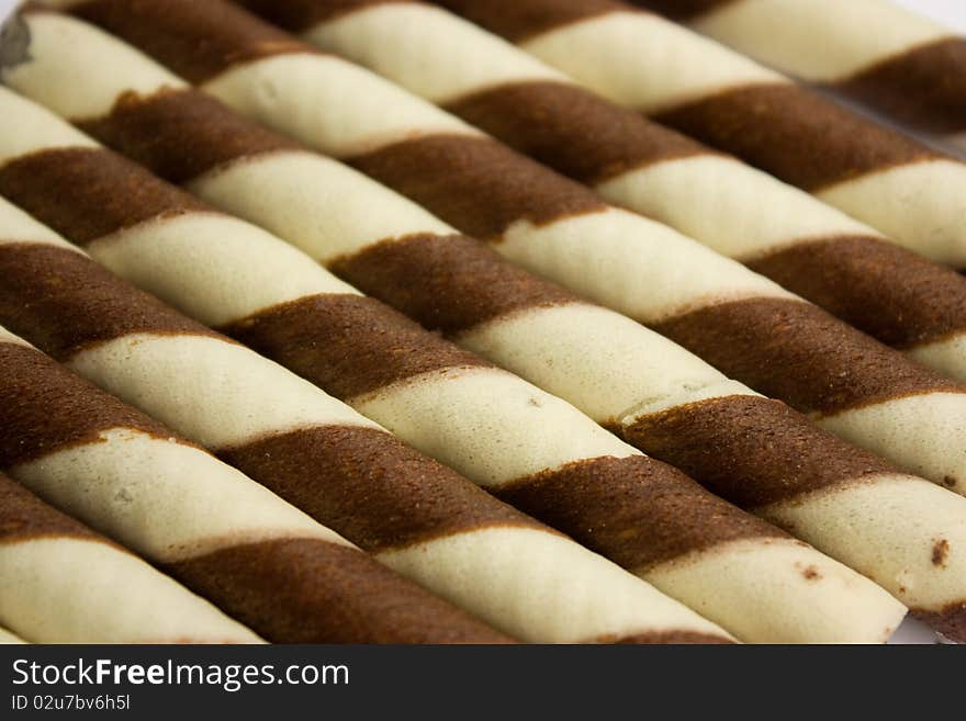 Roll bread on white background