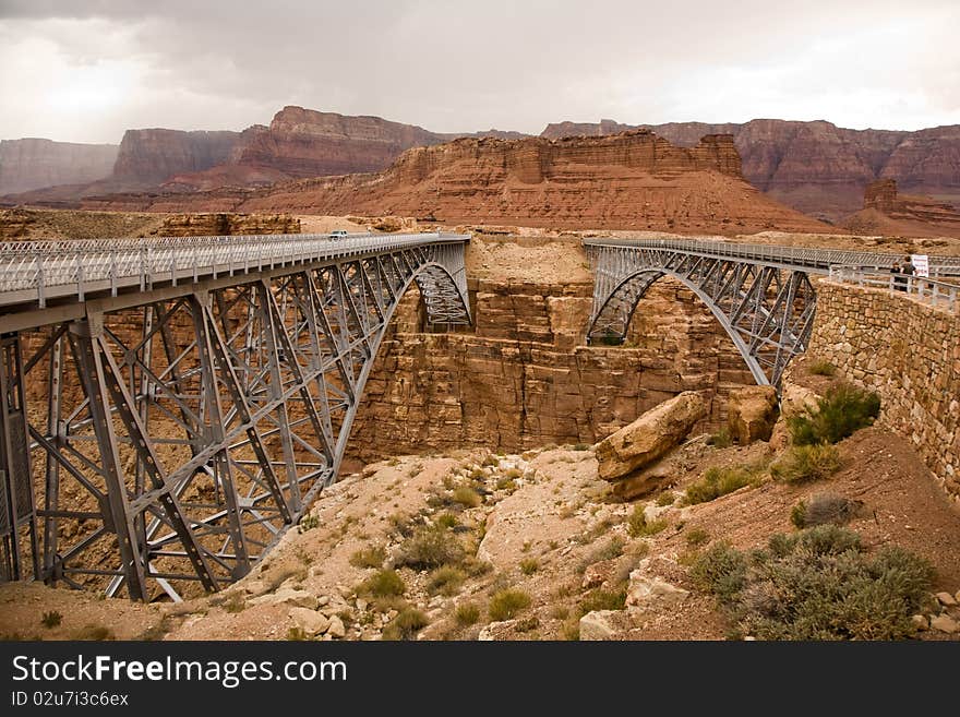 Old And New Navajo Bridge