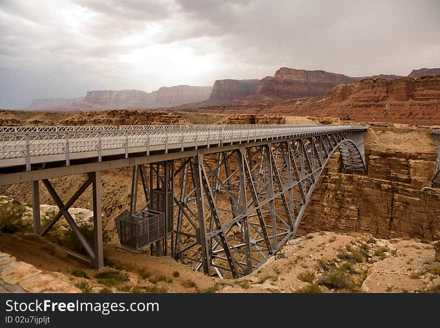 Old Railway Bridge Over Marble Canyon