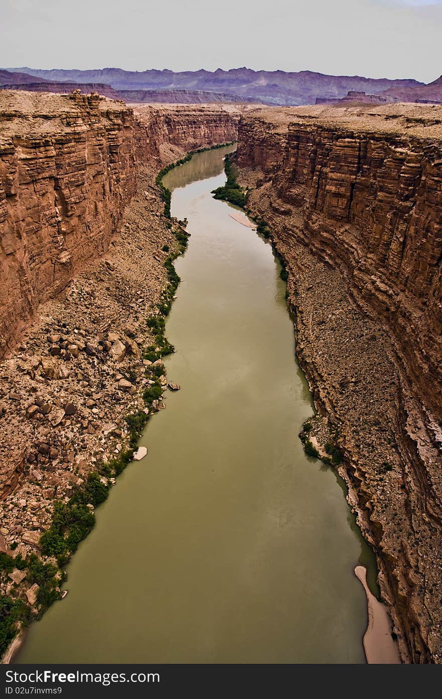 Quiet slow colorado in marble canyon