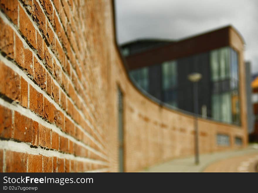 Wall made from bricks