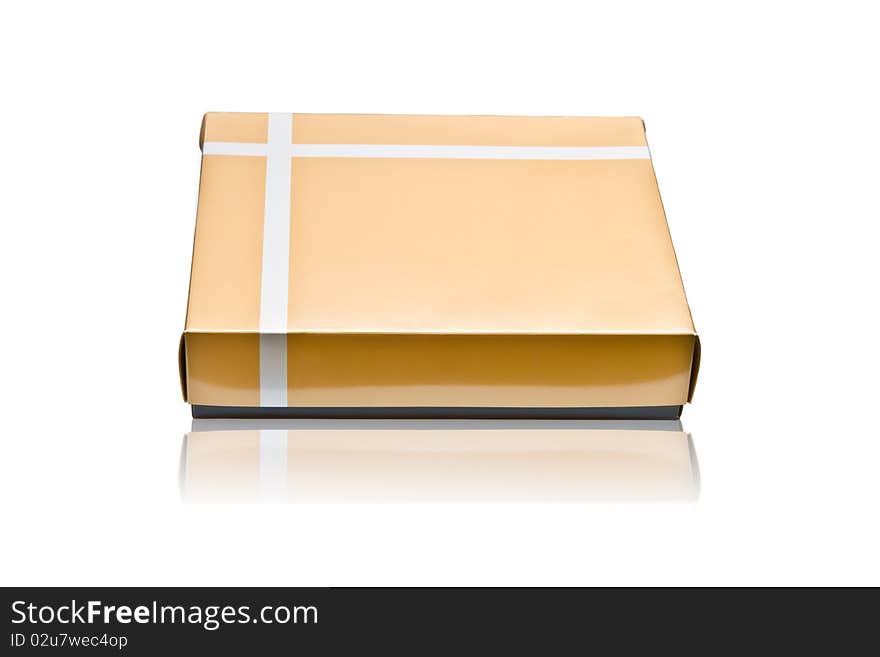 Brown Box on White Isolated background. Brown Box on White Isolated background