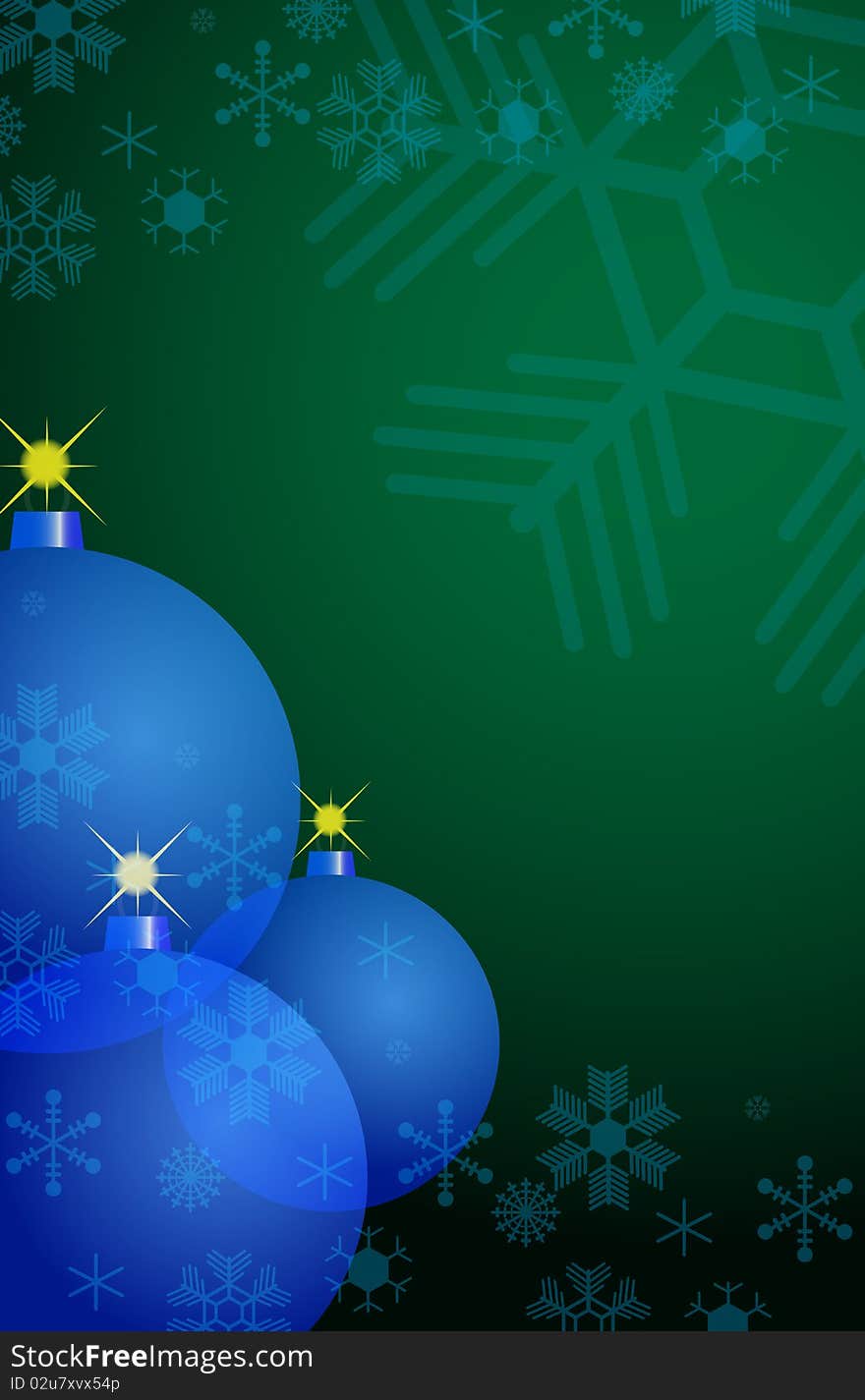 Christmas balls on the background of snowflakes. Vector EPS10 illustration